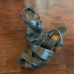 Aldo Black Leather Platform Stiletto - Used